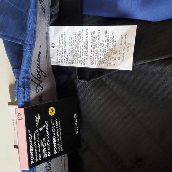 Golf Performance Shorts Ben Hogan Blue Checkered Men's 40 UPF 50 NWT - Picture 7 of 7